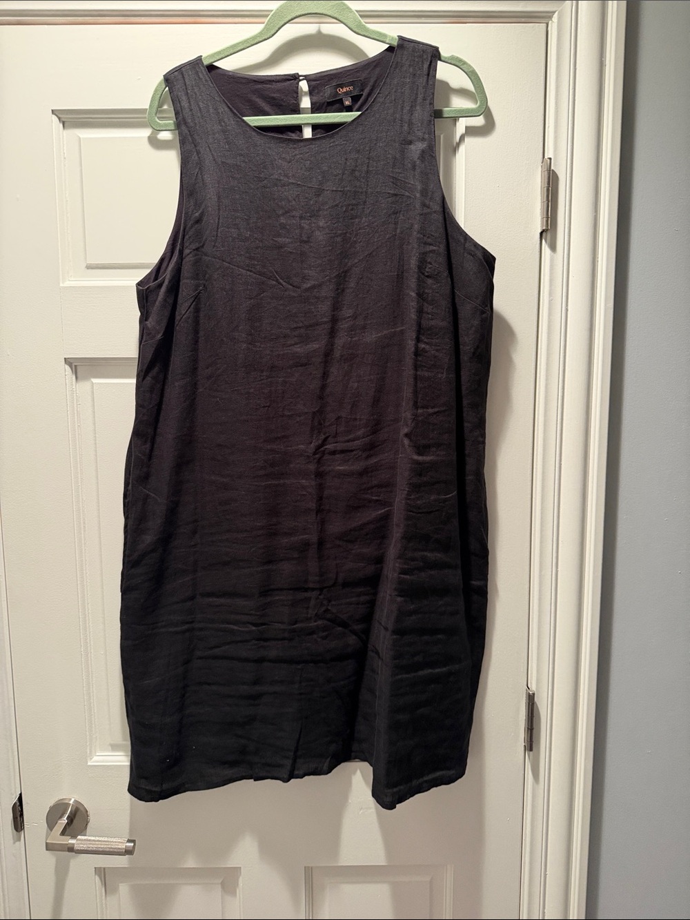 Quince Black Sleeveless Linen Tunic